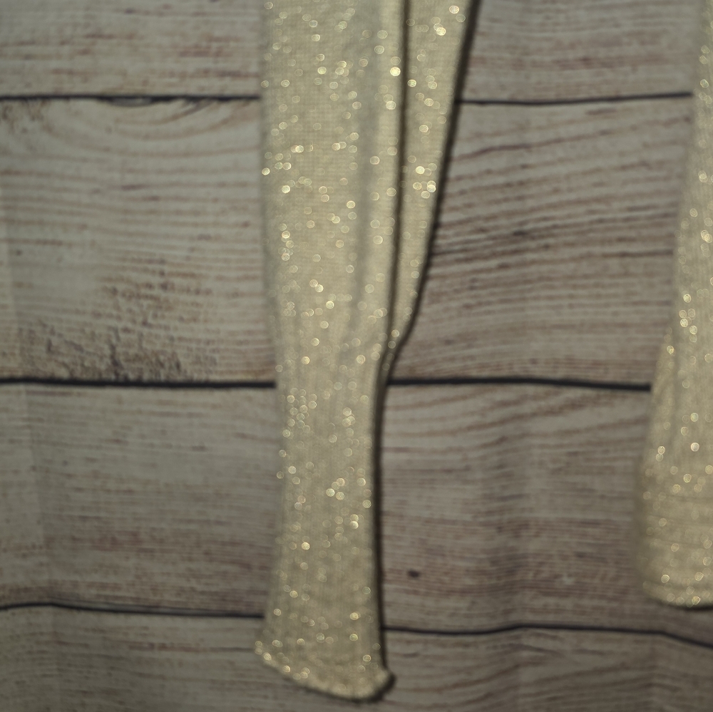 Gold Shimmer Wrap Sweater - Picture 6 of 6